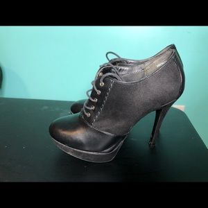 Black booted heels
